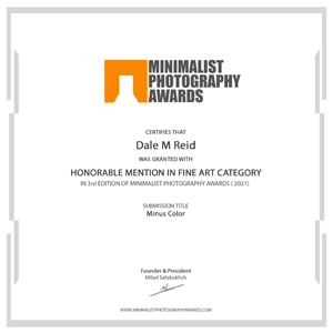 dale m reid contemporary fine art photography. Minimalist Photography awards 2021